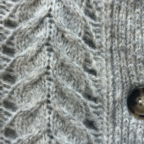 Point Sur by J. Crew pointelle knit cardigan with mohair and wool | XS | gray - Picture 3 of 6